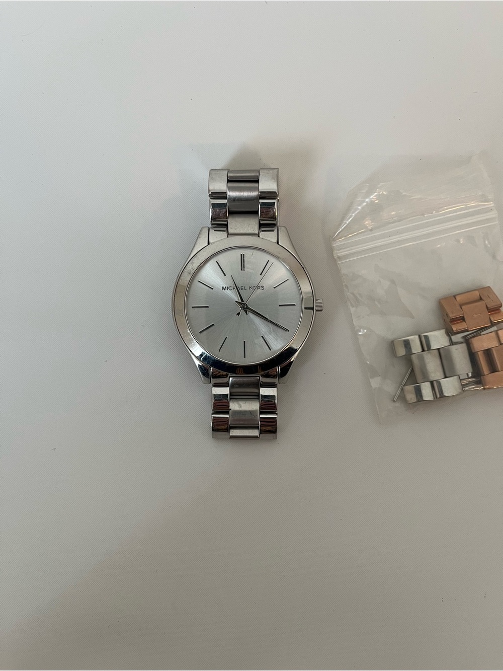 Michael Kors Silver-Tone Stainless Steel Round Watch